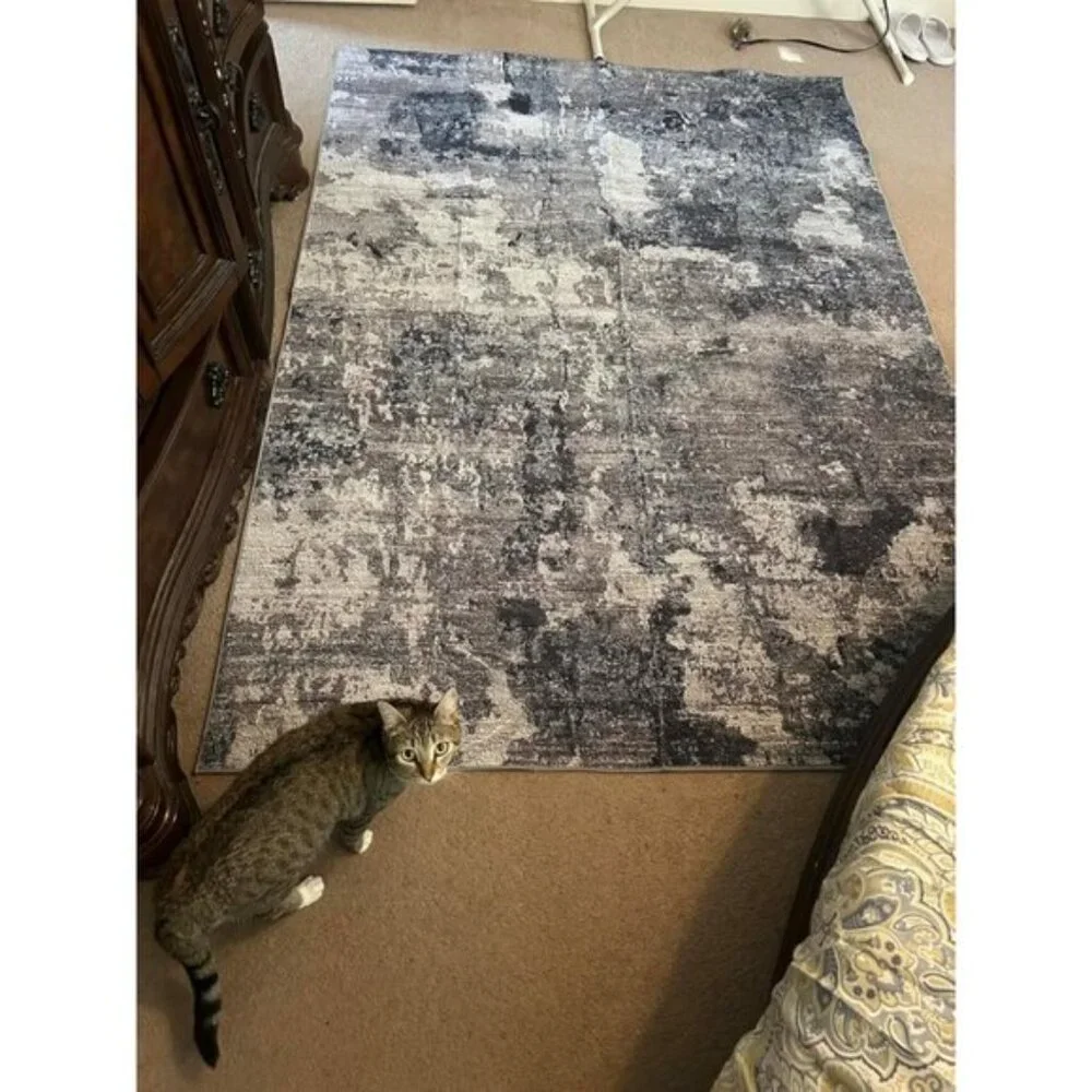 New 3x5 Green Area Rug, Washable Low-Pile Non-Slip Carpet for Home & Room